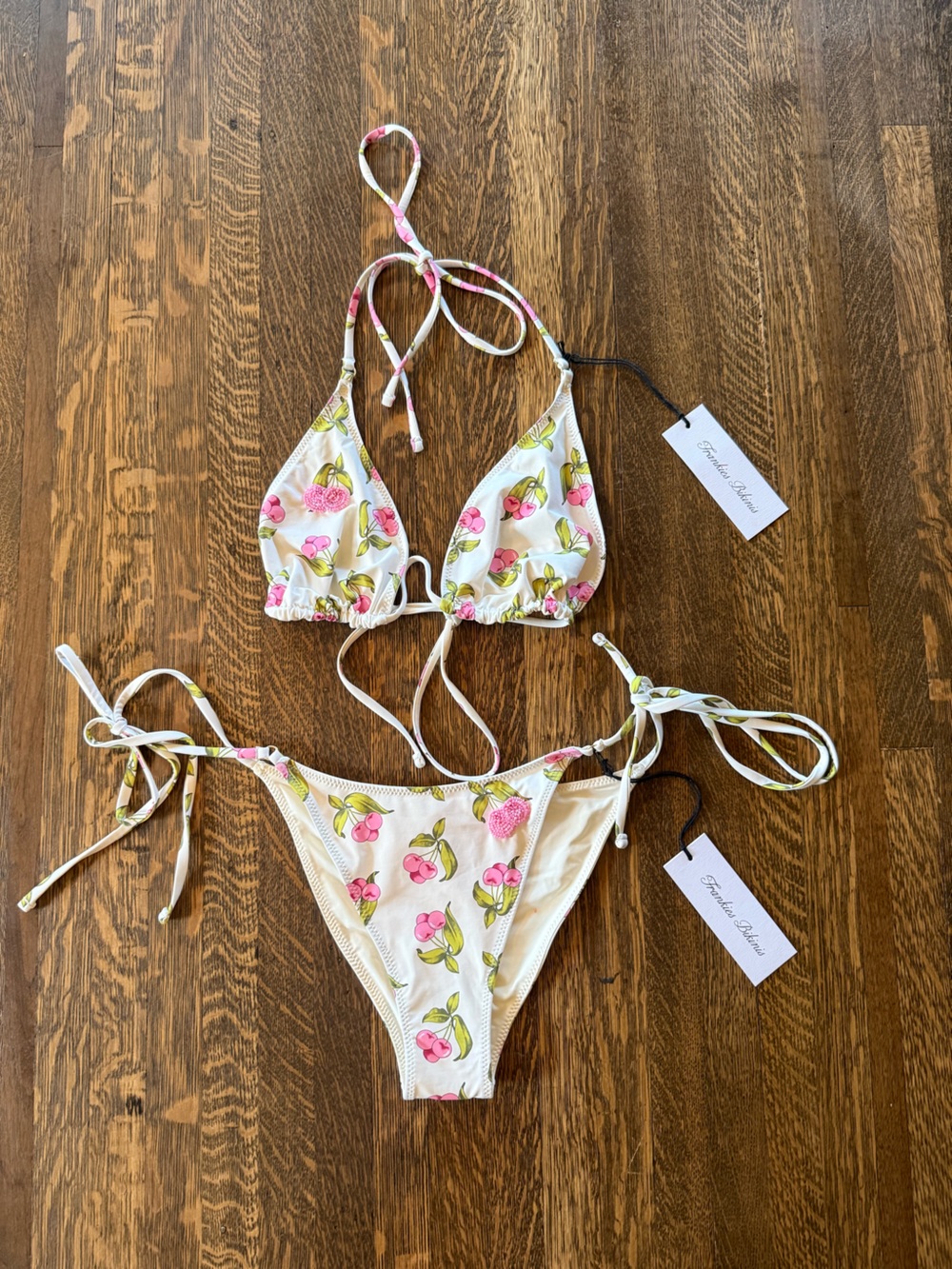 Frankie’s Bikinis Grace Beaded Bikini Set- size large